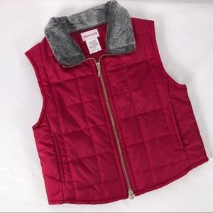 American Girl Medium 10/12 Vest w/ Fur Collar